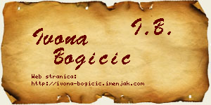 Ivona Bogičić vizit kartica